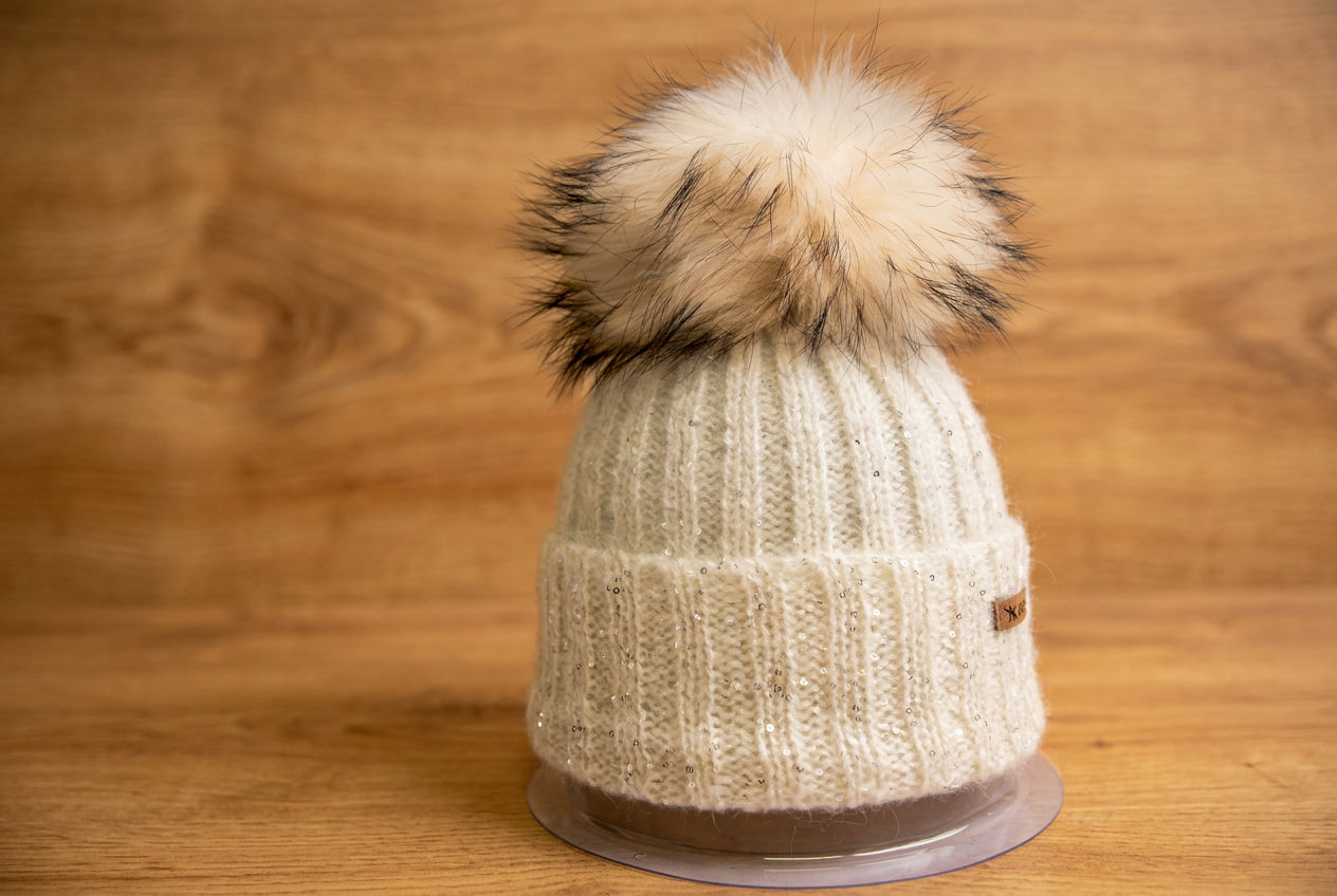 Bonnet Femme Laine Paillette